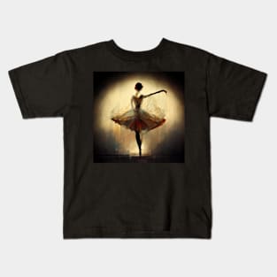 Wispy ballerina in the spotlight ready to dance. Kids T-Shirt